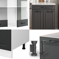 Vicco Cucina componibile Antracite casa di campagna/bianco 200 cm , PL Rovere