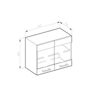 Vicco Mobile da cucina in vetro Quercia dorata 60 cm