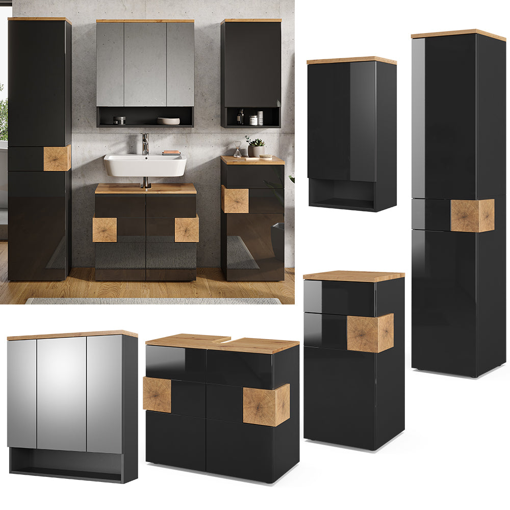 Vicco Set mobili bagno Antracite 5 parti