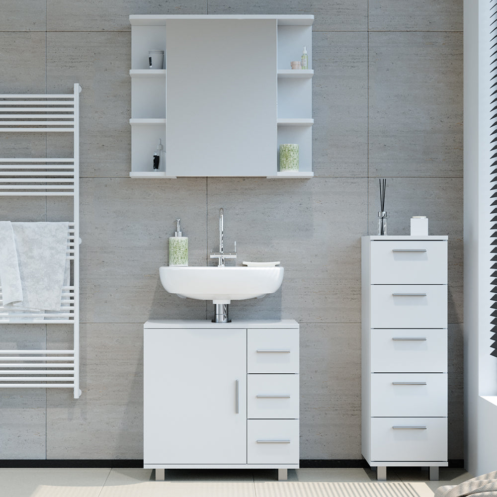 Vicco Set mobili bagno Bianco 3 parti