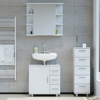 Vicco Set mobili bagno Bianco 3 parti