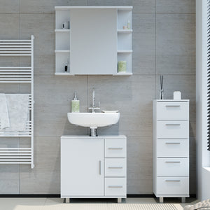 Vicco Set mobili bagno Bianco 3 parti