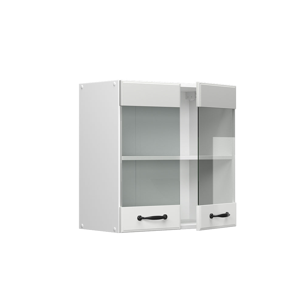 Vicco Mobile da cucina in vetro Bianco casa di campagna 60 cm