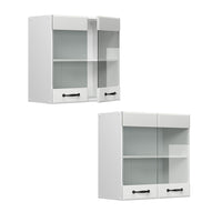 Vicco Mobile da cucina in vetro Bianco casa di campagna 60 cm