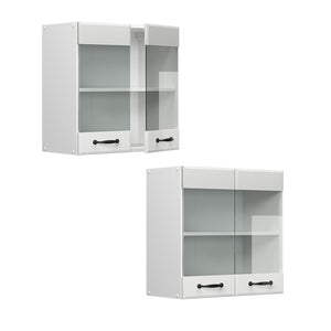 Vicco Mobile da cucina in vetro Bianco casa di campagna 60 cm