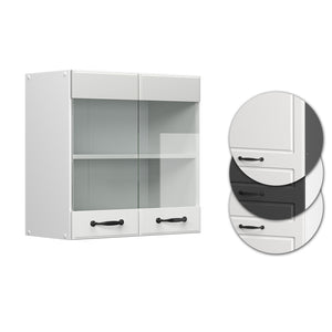 Vicco Mobile da cucina in vetro Bianco casa di campagna 60 cm