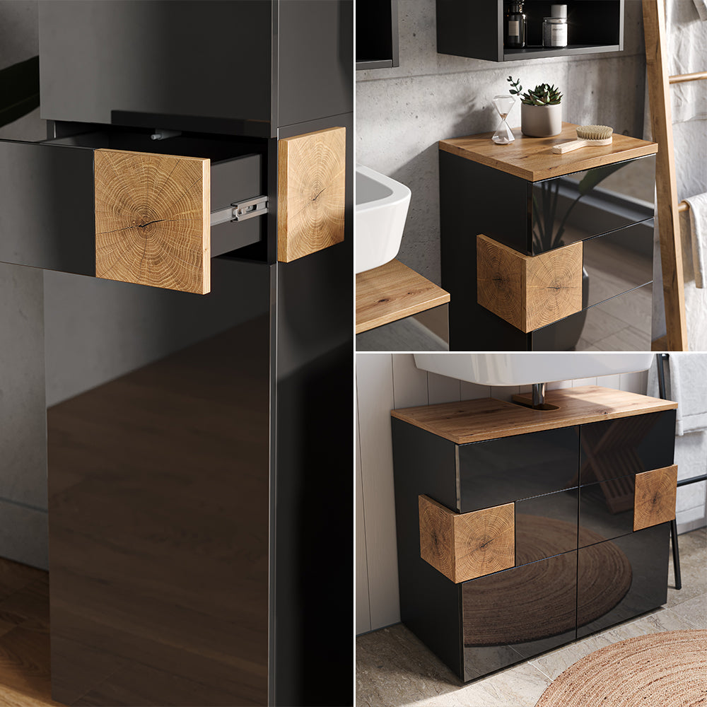 Vicco Set mobili bagno Antracite 5 parti