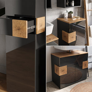 Vicco Set mobili bagno Antracite 5 parti