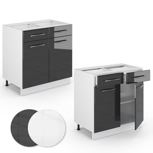 Vicco Mobiletto base per cucina Antracite lucido 80 cm , PL Antracite