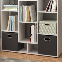 Vicco Scaffale Bianco 107.2 x 143 cm con 2 scatole pieghevoli