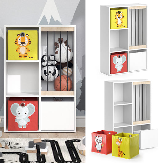 Vicco Libreria bambini Bianco 72 x 107.8 cm con 2 scatole pieghevoli opt.2