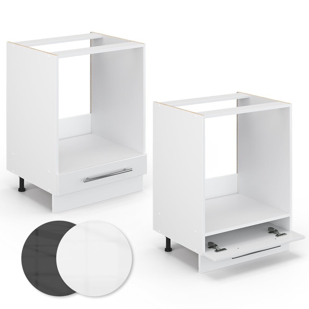 Vicco Mobile per forno da incasso Bianco lucido 60 cm , PL Antracite
