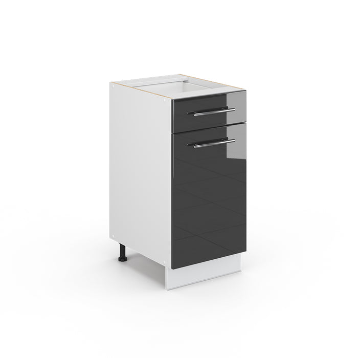 Vicco Mobiletto base per cucina Antracite lucido 40 cm senza piano di lavoro