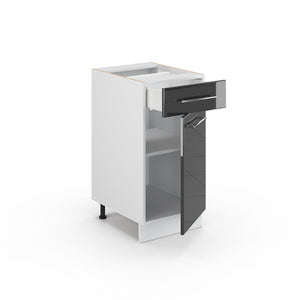 Vicco Mobiletto base per cucina Antracite lucido 40 cm , PL Rovere