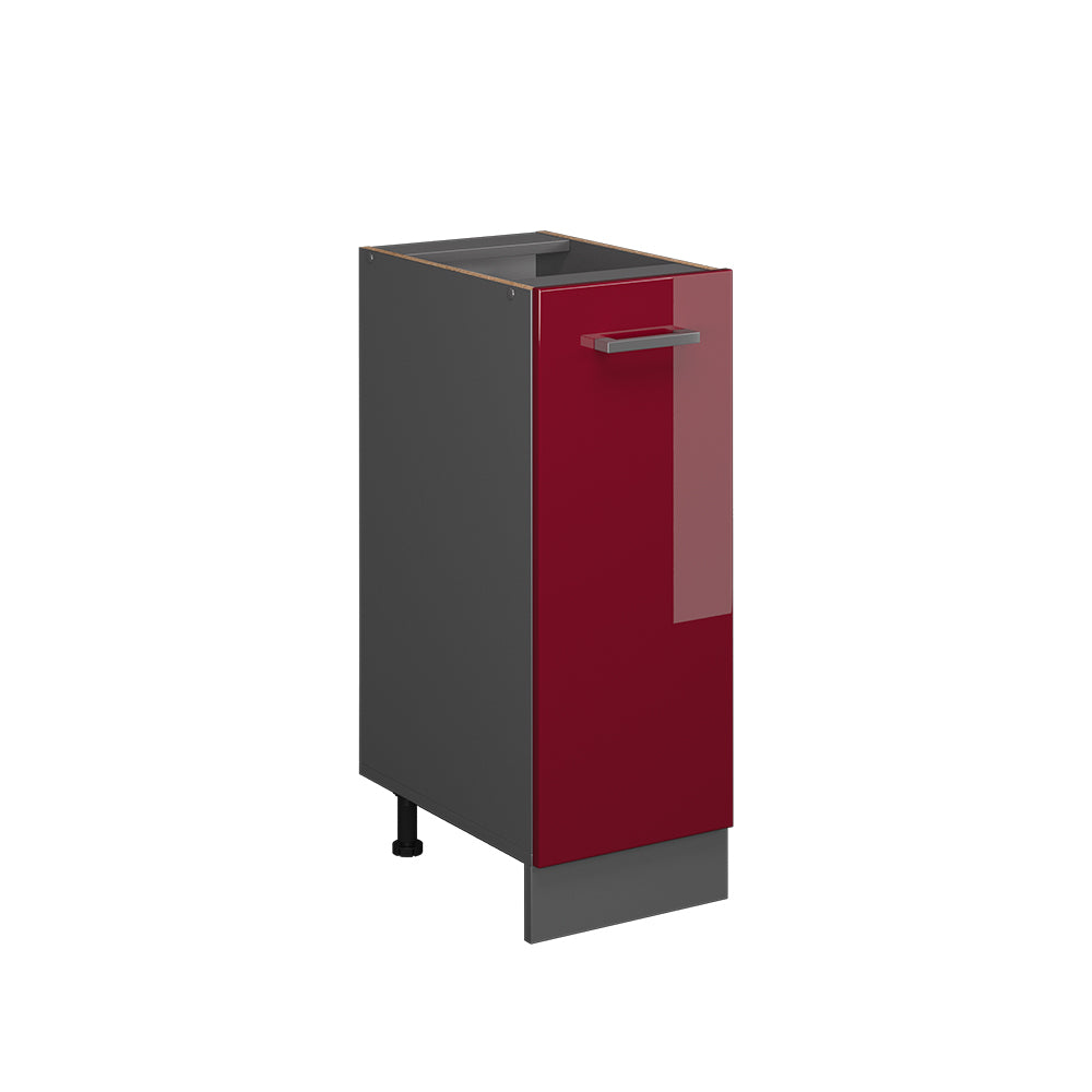 Vicco Armadio cucina dispensa alto Rosso lucido 30 cm senza piano di lavoro