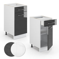 Vicco Mobiletto base per cucina Antracite lucido 40 cm , PL Marmo