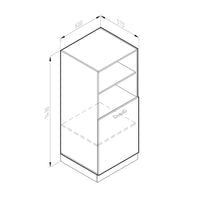 Vicco Mobile per forno da incasso Bianco lucido 60 cm