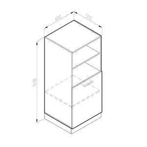 Vicco Mobile per forno da incasso Bianco lucido 60 cm