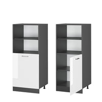 Vicco Mobile per forno da incasso Bianco lucido 60 cm