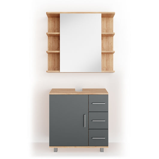 Vicco Set mobili bagno Rovere 2 parti