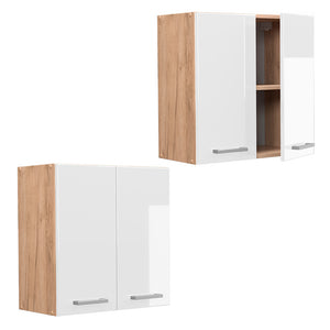 Vicco Pensile da cucina Bianco lucido 60 cm