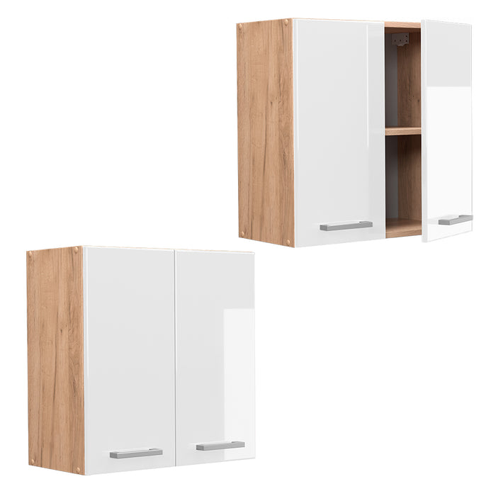 Vicco Pensile da cucina Bianco lucido 60 cm