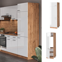 Vicco Armadio frigorifero Bianco lucido 60 cm