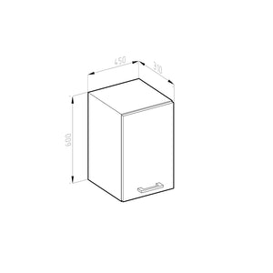 Vicco Pensile da cucina Grigio 45 cm