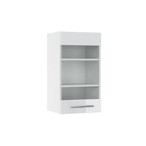 Vicco Mobile da cucina in vetro Bianco lucido 40 cm