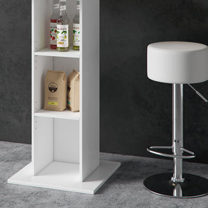 Vicco Tavolo bar con sgabelli Bianco 70 x 70 cm con 2 sgabelli da bar