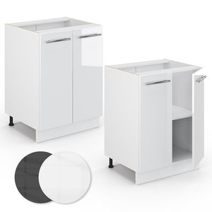 Vicco Mobiletto base cucina Bianco lucido 60 cm , PL Marmo