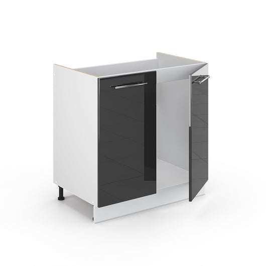 Vicco Mobile sottolavabo per bagno Antracite lucido 80 x 82 cm senza piano di lavoro