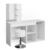 Vicco Tavolo da toeletta Bianco 60 cm con sgabello