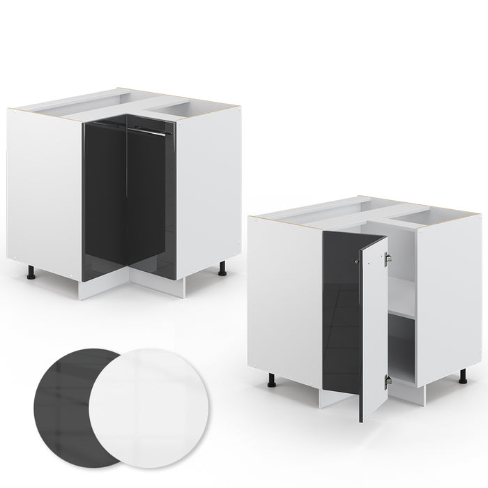Vicco Mobile ad angolo cucina Antracite lucido 80.5 cm senza piano di lavoro