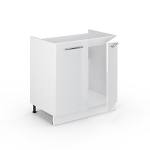 Vicco Mobile sottolavabo per bagno Bianco lucido 80 x 82 cm senza piano di lavoro