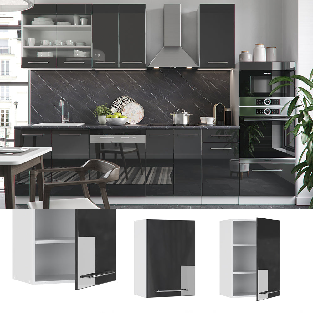 Vicco Pensile da cucina Antracite lucido 50 cm