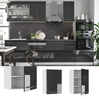 Vicco Pensile da cucina Antracite lucido 50 cm