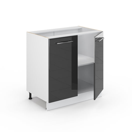 Vicco Mobiletto bagno Antracite lucido 80 x 82 cm con ripiano, senza piano di lavoro