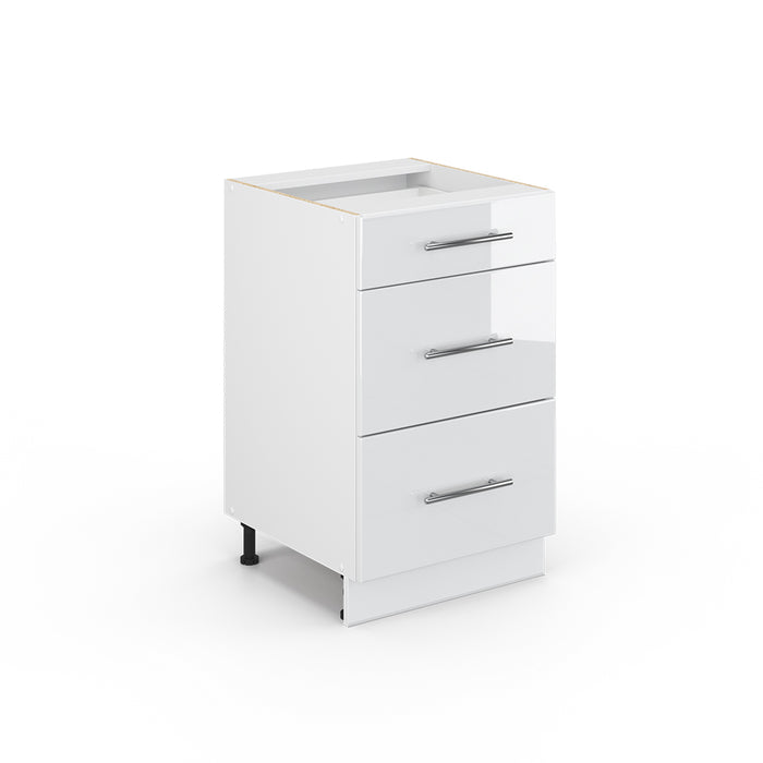 Vicco Cassettiera da bagno Bianco lucido 50 x 82 cm senza piano di lavoro