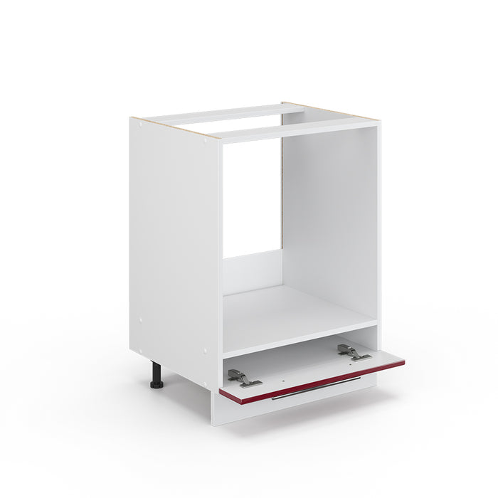 Vicco Mobile per forno da incasso Rosso bordeaux lucido 60 cm , PL Rovere