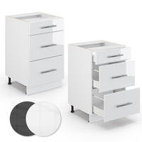 Vicco Mobiletto base per cucina Bianco lucido 50 cm senza piano di lavoro