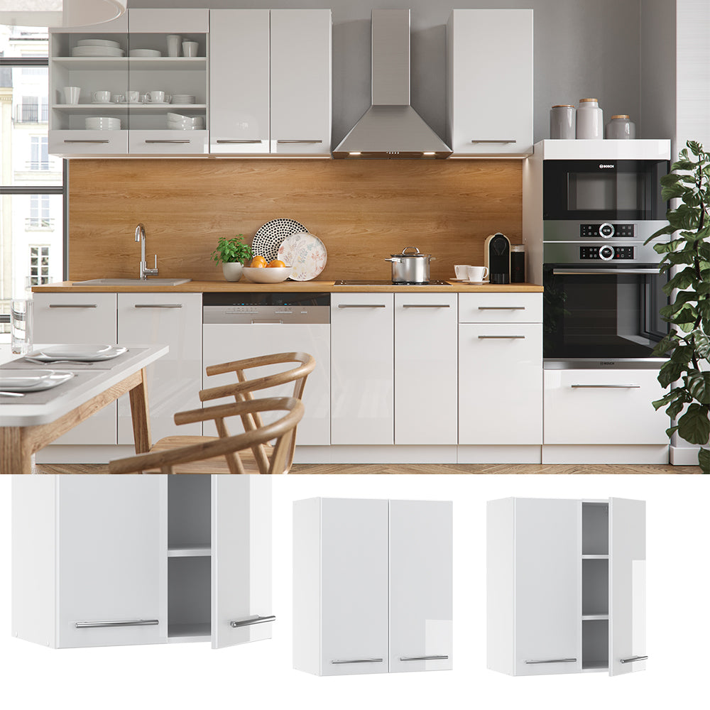 Vicco Pensile da cucina Bianco lucido 60 cm