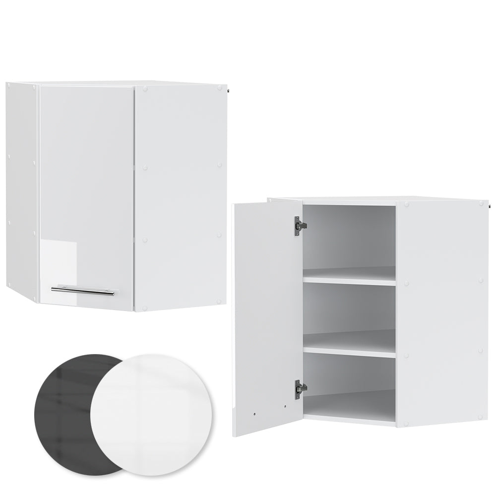 Vicco Mobile angolare da cucina Bianco lucido 57 cm