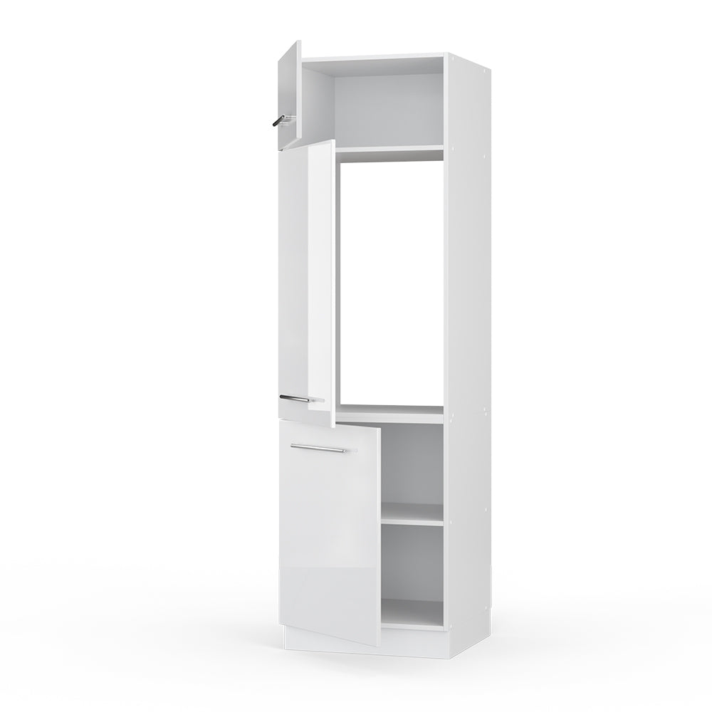 Vicco Armadio frigorifero Bianco lucido 60 cm