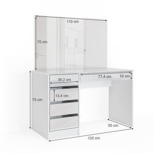 Vicco  Tavolo  da  toeletta  Bianco  55  cm