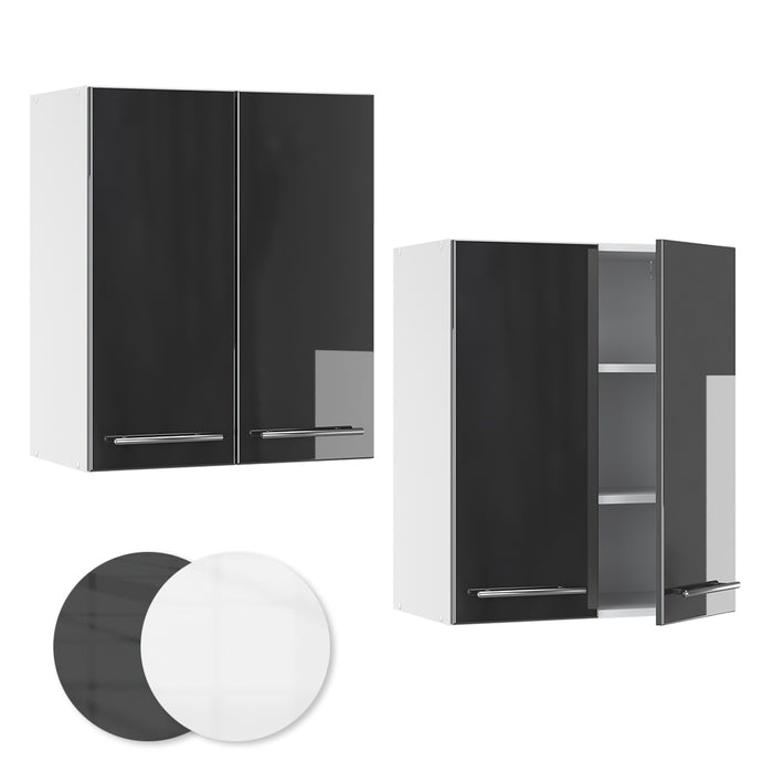 Vicco Pensile da cucina Antracite lucido 60 cm