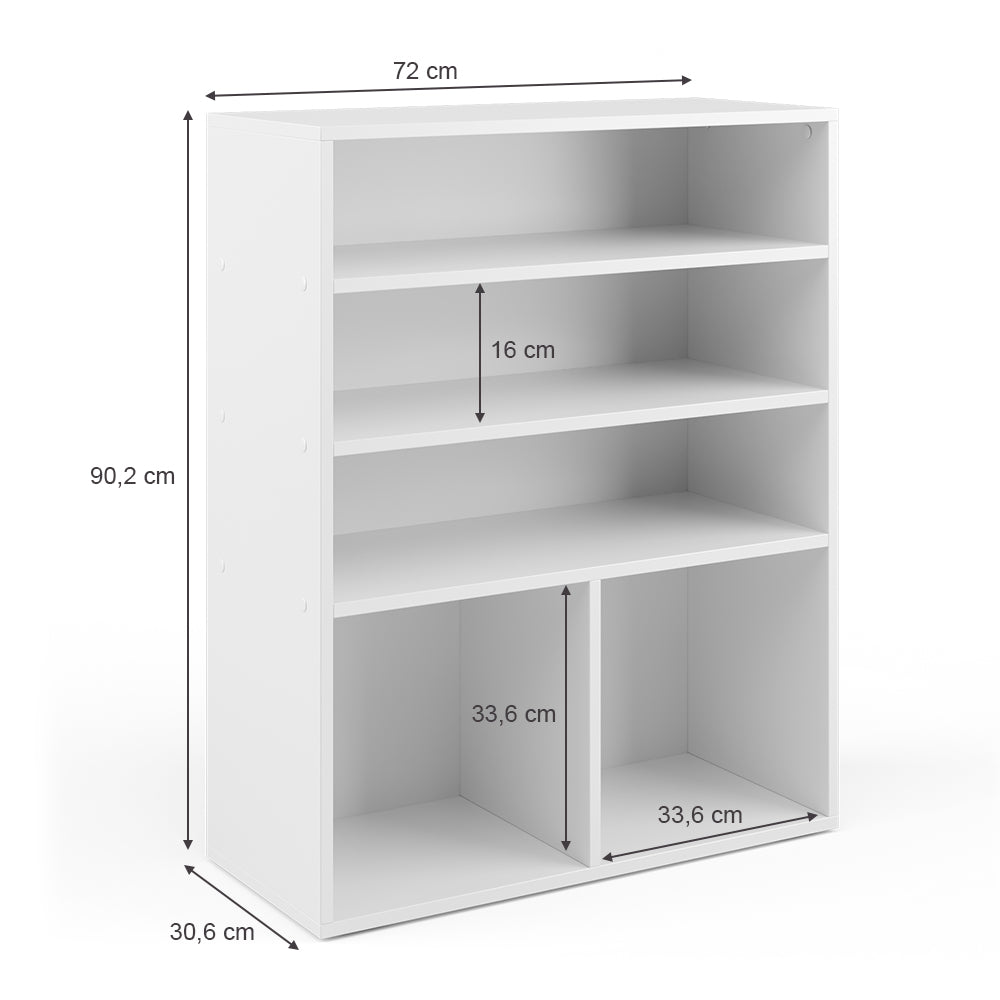 Vicco Libreria bambini Bianco 72 x 90.2 cm 2 scomparti