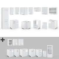 Vicco Cucina angolare completa Bianco lucido/bianco 227 x 287 cm , PL Antracite