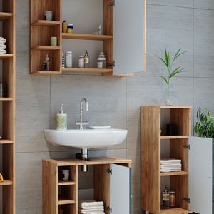 Vicco Set mobili bagno Verde 3 parti, con mobile midi