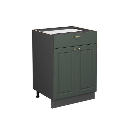 Vicco Mobiletto base per cucina Verde-oro Country House 60 cm con cassetto, senza piano di lavoro